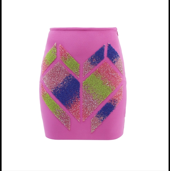 GERMANIER designer Beaded jersey mini skirt NWOT - Picture 6 of 10